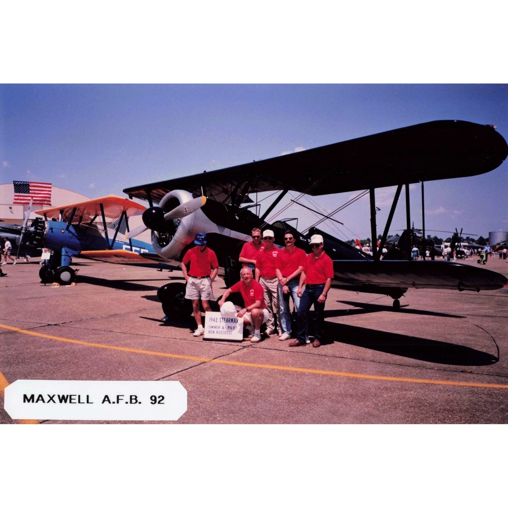 1992 Maxwell AFB Air Show Photo Stearman Biplane Ben Russell Pilot - Picture 1 of 2